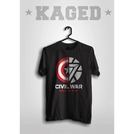 HITAM Civil War 2 T-Shirt Black/Balck Civil War Film T-Shirt Marvel T-Shirt Captain America T-Shirt 