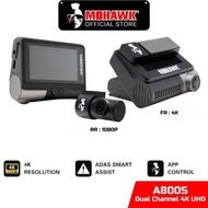 Mohawk A800S Dashcam Dual Channel DVR 4K UHD Lynx Night Vision ADAS Wi-Fi App Control A800S