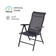 Black Steel Foldable Recliner Chair