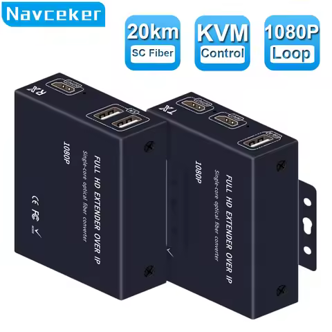 2026 Best HDMI to Fiber Optic Converter 1080P HDMI Fiber Optic Video Extender KVM USB Loop to HDMI F