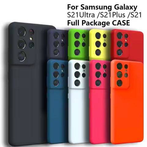 For Samsung Galaxy S21 S21 Plus S21 Ultra Case Silky Silicone Cover Soft-Touch Back Protective Housi