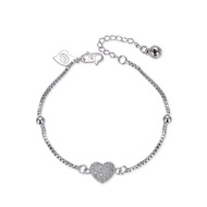 HYL JEWELRY COD Couple gelang titanium wanita anti karat emas muda couple pasangan sahabat inisial b