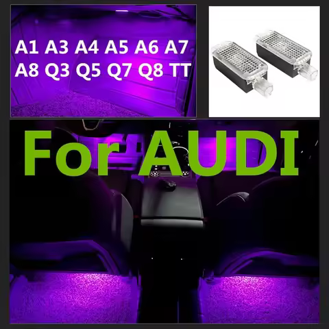 Car Footwell Lights For Audi A1 8X A3 8V 8Y A4 B8 B9 A5 8T A6 C6 C7 C8 A7 A8 D3 D4 D5 Q2 Q3 8U F3 Q5