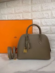 門市現貨🇭🇰Hermes Bolide 25cm😍18 Etoupe 大象灰🐘Epsom 金扣 完美尺寸💯