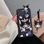 For Samsung Galaxy A13 A21 A22 4G A22 5G A23 4G A13 5G A04S A14 4G A14 5G 4G A23 5G A31 A32 4G A32 5G A33 5G Cartoon Kulomi Phone Case With Holder Stand Doll Lanyard Necklace