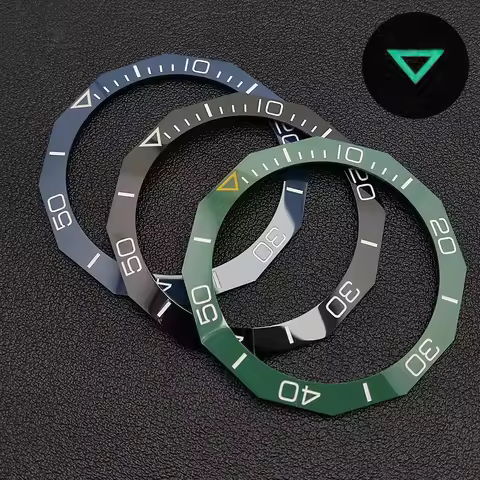 42.3*33.3mm Bezel Sloping Luminous Ceramic Bezel Insert Replacement fit TAG HEUER AQUARACER automati