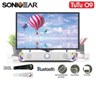 SonicGear BT300 Powerful Bluetooth Sound Bar Powerful LED Pulsing with FM Radio for Phone+TV+Monitor Soundbar