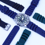 手表带 Genuine original substitute Seiko SEIKO watch with water ghost small MM outdoor waterproof sports rubber bracelet accessories 20/22mm