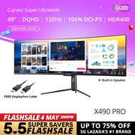 PRISM+ X490 PRO 49" 120Hz Quantum Dot HDR Super Ultrawide WQHD Curved 32:9 [5120 x 1440] Adaptive Sy