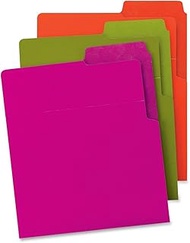 Smead Organized Up Heavyweight Vertical File Folders, Dual Tabs, Letter Size, Bright Tones, 6 per Pa