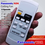 OEM PANASONIC KDK 3 SPEEDS CEILING FAN REMOTE CONTROL FOR F-M12D2 F-M14D9 F-M14C8 F-M15G2 F-M14C7 K1