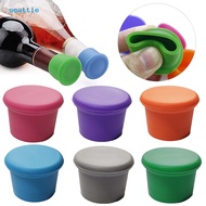 SEA_6Pcs Silicone Wine Bottle Lid Stopper Food Grade Cork Alternative Reusable Champagne Beer Bottle Cover Sealer Wine Saver Kitchen Supplies