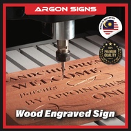 Custom Wood Engraved Signage | Wood Engraving plague | Traditional Wood Sign | Papan Tanda Kayu Ukir