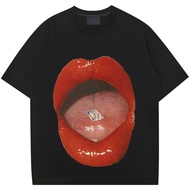 Flash Cod American Style Simplicity Temperament Fashion Playful Lipstick T-Shirt