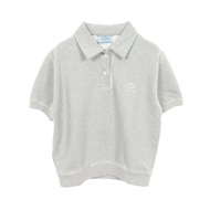 【二手】Prada PRADA Polo衫 棉質抓絨 復古做舊衛衣 棉質衛衣 Polo衫 女款 二手 A