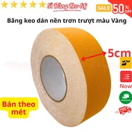 SKU471 - Yellow matte tape, 5cm wide, anti-slip flooring - stairs, sold by the meter