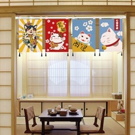 Japanese-style Short Curtain Punch-free Kitchen Curtain Window Curtain Home Decor