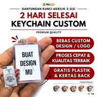 GANTUNGAN Premium 2-Sided Custom Acrylic Box Keychain | Design Photos, Names, Logos | Express 2 Days