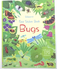 Bugs first sticker book 🌟มาใหม่🌟สมุดภาพสติ๊กเกอร์ (เนื้อหาเป็นภาษาอังกฤษ)​ Usborne sticker book หนัง