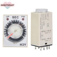 1ONLYTWO Delay Timer, 8-Pin 24VDC Time Relay, Precision Timing H3Y-2 1/10/30/60S Adjustable Time Tim