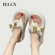 IELGY Flip-flops Women's Summer Cute Bear Bow Muffin Platform Beach Sliders