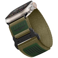 สายผ้าไนลอนสำหรับนาฬิกา Apple Ultra 2/Ultra 49มม. 45มม. 42มม. สาย IWatch 44มม. สำหรับ Apple Watch Series 9 8 7 6 5 4 3 2 1 SE SE2
