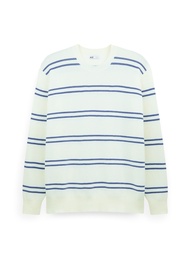 AIIZ (เอ ทู แซด) - AIIZ เสื้อสเวตเตอร์ผู้ชายทอริบทอลายทาง AIIZ Mens Striped Ribbed-Knit Sweater