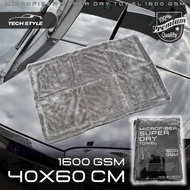 ผ้าเช็ดรถ 1600 GSM Super Dry Double Sided เกรด Hi-End ผ้าซับน้ำ ผ้าไร้ขอบไม่ทำลายสีรถ เช็ดแห้งสนิท