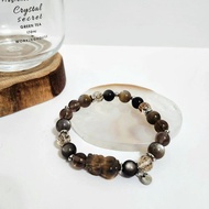 黑金骨幹貔貅男款設計手鍊/高度聚財、避邪擋煞之搭配水晶