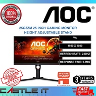 AOC 25G3ZM 25 Inch VA FHD 240Hz Gaming Monitor Height Adjustable Stand