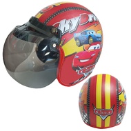 Helm Anak Full Face Allzize Untuk Usia 2-7 Tahun Motif Cars