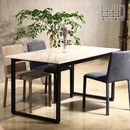 Cleo Baron 6-seater Italian natural marble black dining table table 1500 Statuario CL195