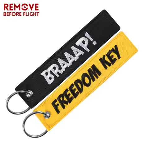2PCS Freedom Key Ring For Cars Motorcycles Racing Key Chain Launch Cool Skull BRAAP Keychain Fashion
