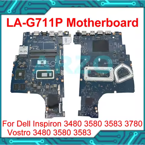 LA-G711P Motherboard For Dell Inspiron 3480 3580 3583 3780 Vostro 3480 3580 3583 EDI73 CPU i5 i7