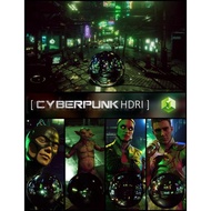 H0003 Cyberpunk HD HDRI Image Cyberpunk HDRI Cyberpunk Science Fiction Environmental Stickers