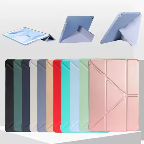 For iPad mini 2 3 Case 7.9inch Tri-Fold Y Deformation Silicone Tablet Cases For Funda iPad mini 4 5 