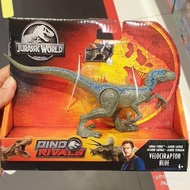 DINO RIVALS MAINAN ANAK DINOSAURUS JURASSIC WORLD VELOCIRAPTOR BLUE 4+