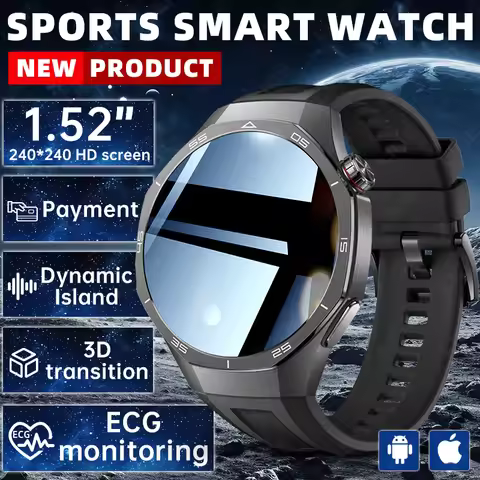 LIGE ECG Heart Rate Smart Watch 2026 New 3D Dial Dual Core CPU 1.52" Screen Bluetooth Call Sports Fi