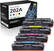 202A Toner Cartridges 4-Pack (C/M/Y/K) with Chip - Compatible 202A 202X Toner Cartridges Replacement