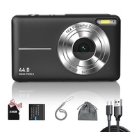 Hot Digital Camera FHD 1080P Teens Camera With 32GB Card Battery Lanyard 16X Zoom Anti Shake 44MP Co