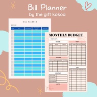 Loose Leaf Binder Paper Budget Planner/ Bill Planner/ Budget Bill Tracker/