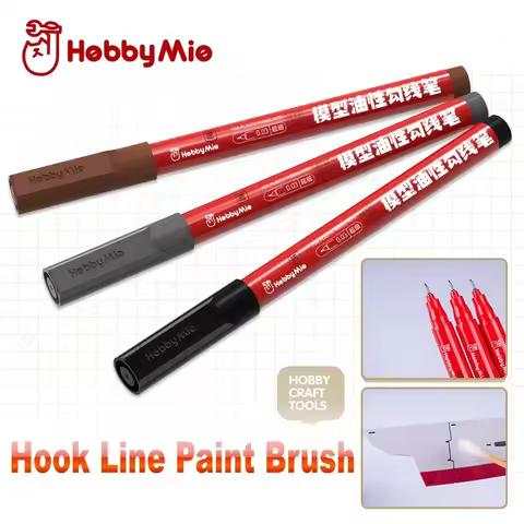 HOBBY MIO L01/02/03 Hook Line Paint Pen Model Painting Tools Ultra-fine Oily Waterproof Model Colori