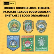 Patch Bet Bed Badge Logo Embroidered School Logo, Institution Logo And Institution Logo Stitching St