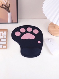 1 Piece Set Of Cat's Paw Mouse Pad Wrist Rest - 3D Mouse Wrist Pad, 9*7.6in/22.86*19.3cm, With Gel F