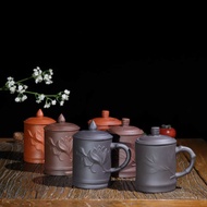 Raw Ore Purple Sand Lid Cup Office Cup Ceramic Household Master Cup Office Conference Drinking Cup T