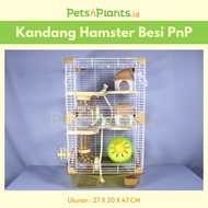Iron Hamster Cage Hamster Cage PetsNPlants.id 27x20x47cm Brown Fullset