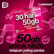 YES 5G VIP SIM 🔥50GB + Unlimited Call | Pilih Nombor Cantik | Ready Stock MY