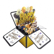 1pc, Happy 18th/30th/40th Birthday Pop Up Card, 30th Birthday Card With Note And Envelope, Birthday 
