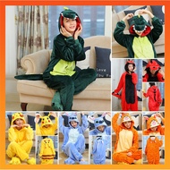 Animal Kigurumi Anime Cosplay Costumes Cute Dinosaur Pikachu Stitch Tiger Cartoon Onesies Women Men 