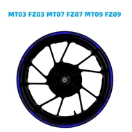 Motorcycle Wheel Frame Rim Sticker Decal Stripe17"; Fit For YAMAHA MT03 FZ03 MT07 FZ07 MT09 FZ09